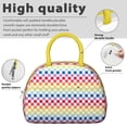 thumbnail image 4 of Retro Plaid Lunch Bag Women – Checkered and Striped Fusion Design, Leakproof & Stylish Tote for Office, Travel, or Everyday Carry, 4 of 6
