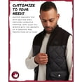 thumbnail image 6 of CANADA WEATHER GEAR Men's Vest - Zip Up Sweater Yoke Front & Back Quilted Heated Vest for Men M-XXL, 6 of 7
