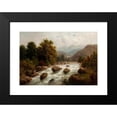 thumbnail image 2 of Julius Rose 14x11 Black Modern Framed Museum Art Print Titled - Alpine Landscape with River, 2 of 5