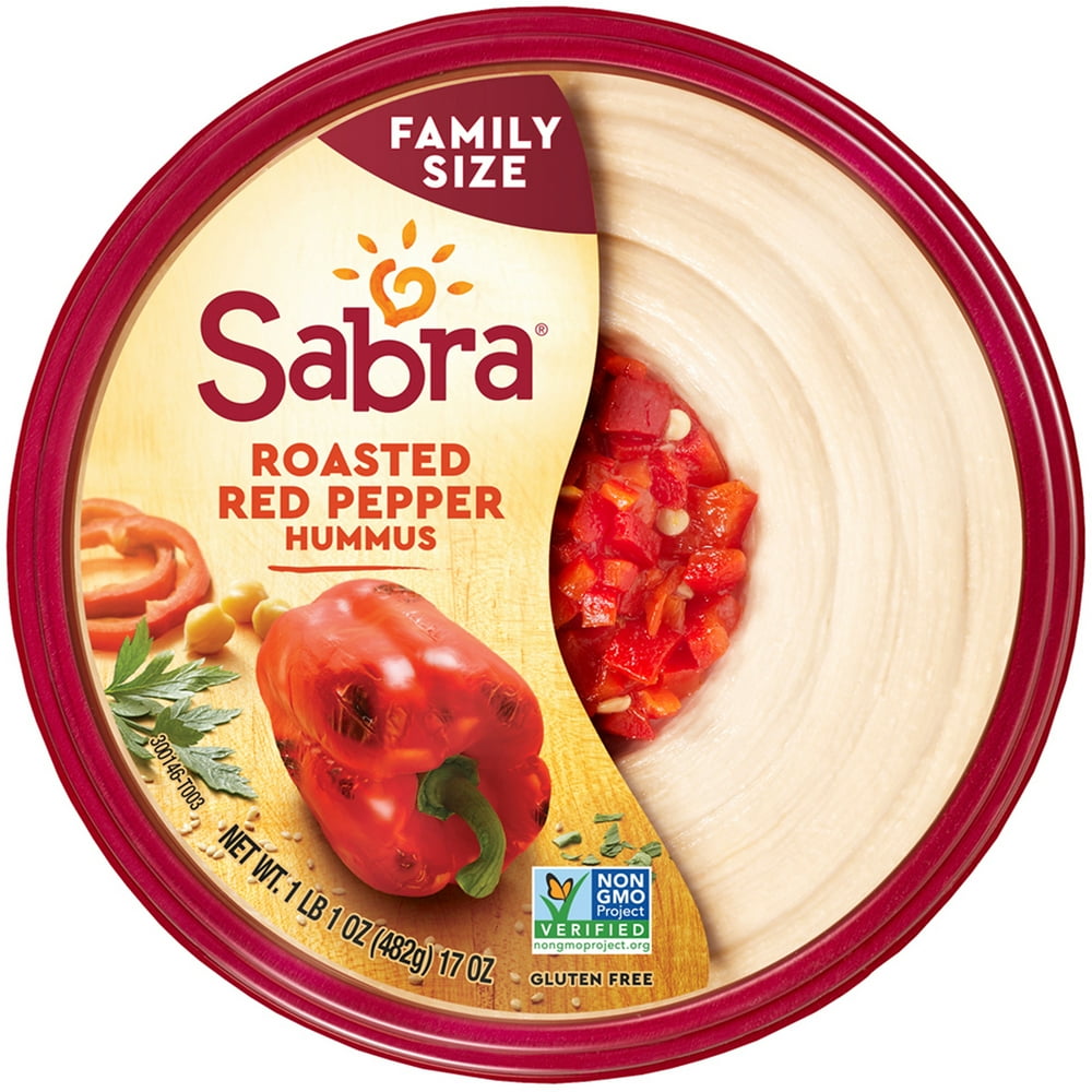 Sabra Roasted Red Pepper Hummus, Family Size, 17 oz