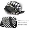 thumbnail image 3 of Small Crossbody Diaper Bags Mini Checkered Fanny Pack Diaper Bag For Baby Travel, Nylon Crossbody Bum Bags,  Dark Green, 3 of 5