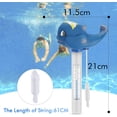 thumbnail image 4 of Termómetro flotante para piscina, termómetro de temperatura del agua con cordón y desayuno para todas las piscinas interiores y exteriores, spas, acuarios, estanques de peces con jacuzzi (ballena azul) ER, 4 of 5