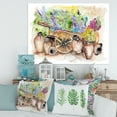 thumbnail image 2 of Designart ' Lavender Flowers On Ancient Cart Illustration ' Traditional Canvas Wall Art Print, 2 of 4