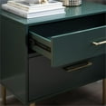 thumbnail image 4 of Allora Modern Two Drawer Wooden Nightstand with Two Drawers in Dark Green, 4 of 14