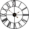 thumbnail image 1 of Reloj de Pared Decorativo de Metal Negro de 61 Cm para Sala de Estar: Decoración de Pared Moderna de Estilo Rústico., 1 of 7