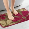 thumbnail image 2 of REGALWOVEN Floral Bath Mat Washable Bath Carpet for Bathroom Red Yellow 20" x 32", 2 of 6