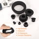 thumbnail image 4 of Uxcell 4Pack 5/8" ID, 1" Agujero de perforación Grommets de caucho, Grommets de sombrero superior Tapón de agujero de muro cortafuegos para cable de 16mm, Negro, 4 of 6