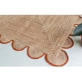 thumbnail image 6 of Chouhan Rugs Natural Jute Orange Scalloped Rug Bohemian Rug Decor Rug Handwoven Rug Custom Rug Decorative Rug, 6 of 6