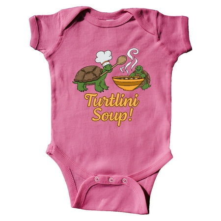

Inktastic Turtlini Soup with Cute Turtle Chefs Gift Baby Boy or Baby Girl Bodysuit