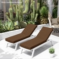thumbnail image 6 of Pakunoda Chaise Lounge Cushions Set of 2, 72" x 21" x 4" Outdoor High-Density Foam Patio Furniture Lounger Replacement Cushions with Zipper Ties Water-Resistant for Pool, Chocolate, 6 of 7