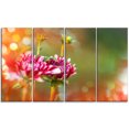 thumbnail image 2 of Pink Flowers on Blurred Background - Large Flower Canvas Wall Art, 2 of 3