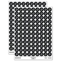 Wedge of Cheese 200 Round Stickers - Black - Gloss Finish - 0.50" Size