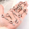 thumbnail image 3 of 25 Aretes Falsos Piercing Hombre Imán Earring-D Acero Inoxidable, 3 of 4