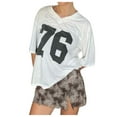 thumbnail image 1 of T-shirts à Manches Longues en Coton de Verre Rouge de Noël pour Femmes, Imprimés, Col Rond, T-Shirt à Trois Cols Roulés pour Femmes, Manches Trois Quarts, T Décontracté, Chemises à Manches Longues pour Femmes, Haut Chemise, 1 of 9