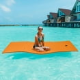 thumbnail image 4 of Gymax 87'' x 36'' 3-layer Floating Pad Mat Water Sports Recreation Relaxing Orange, 4 of 6