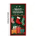 thumbnail image 2 of Miwamany Christmas Decorations Indoor Outdoor, Quilted Christmas Door Curtain with Santa Claus, Holiday Door Banner for Front Door Home Party, 2 of 7