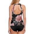 thumbnail image 2 of Women's Swimming Vest Women's Tankini Tops Swimming Vest for Women Soft and Smooth Suitable for Summer Beach Swimming Pool Parties L Retro Flowers Beautiful, 2 of 7