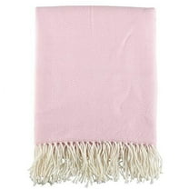 Fennco Styles Herringbone Collection Contemporary Fringed 50 x 60 Inch Throw