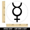thumbnail image 2 of Mercury Unisex Gender Symbol Self-Inking Rubber Stamp Ink Stamper - Lime Green Ink - Small 3/4 Inch, 2 of 7