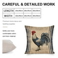 thumbnail image 2 of Cushion Case French Farmhouse Rooster Blue Grain Sack Striped Drawing Throw Pillow Cover Rustic Cock Outdoor Pillows 16"x16" Home Decoration for Sofa Couch Living Bed Room, 2 of 7
