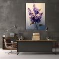thumbnail image 5 of Mudket Purple Lilac Flowers Canvas Wall Art, Framed Ready to Hang, Vintage Floral Wall Decor for Living Room Bedroom Office, Botanical Painting Style Print - 12"L x 8"W, 5 of 10