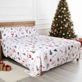 thumbnail image 2 of HITIME Juego de Sábanas Navideñas 4 Piezas Tamaño Queen, Bolsillos Profundos 16 Pulgadas, Microfibra de Poliéster Suave con Estampado Festivo, Ideal para Decoración y Regalo, 2 of 8