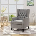 thumbnail image 4 of Llinc Store 20. 50" Deep x 22" Wide Modern Tufted Fabric Push Back Recliner Traditional Home Theater Single Sofa, Gray, 4 of 9