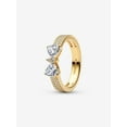 thumbnail image 1 of Pandora Anillo de Doble Hilera con Lazo Brillante, Baño de Oro de 14 Quilates (5) (7,5), 1 of 2