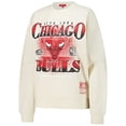 thumbnail image 2 of Women's Mitchell & Ness Cream Chicago Bulls Oversprayed Pullover Sweatshirt, 2 of 3