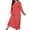 Red, variant on Riecok Nightdress for Women Cute Printed Crewneck Long Sleeve Loungewear Soft Cozy Long Length Sleepwear