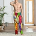 thumbnail image 6 of Lsque Brightly Colored Cupcakes Print Men's Pajama Pants, Lounge Pant - Comfortable Home Wear,Elastic Waistband, Stylish Design-XX-Large, 6 of 9