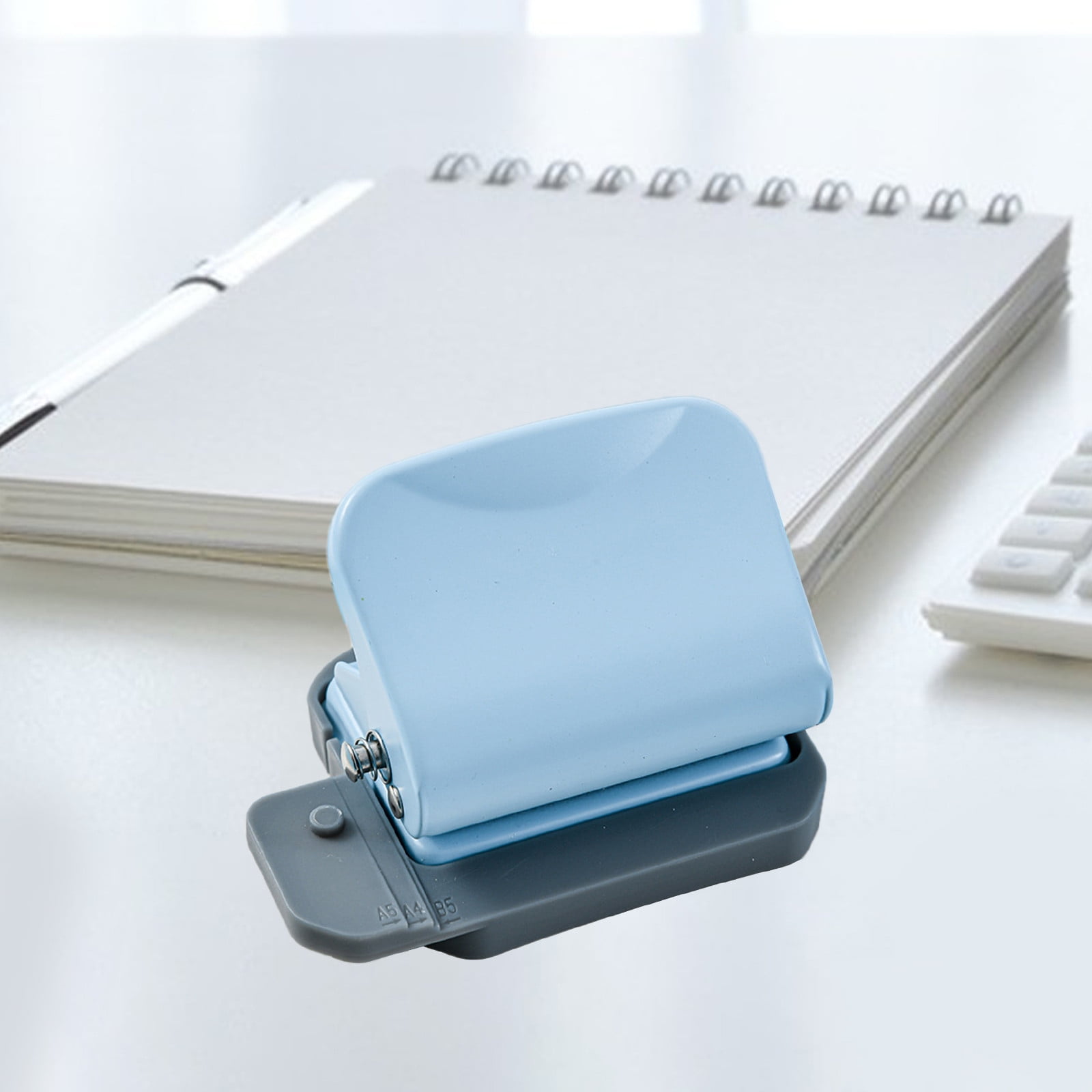 Specollect Clearance 4Pcs 6 Hole Punch, Loose Leaf Paper Puncher for A4/A5/B5 Size, Portable Handheld Metal Circle Punch Paper Puncher