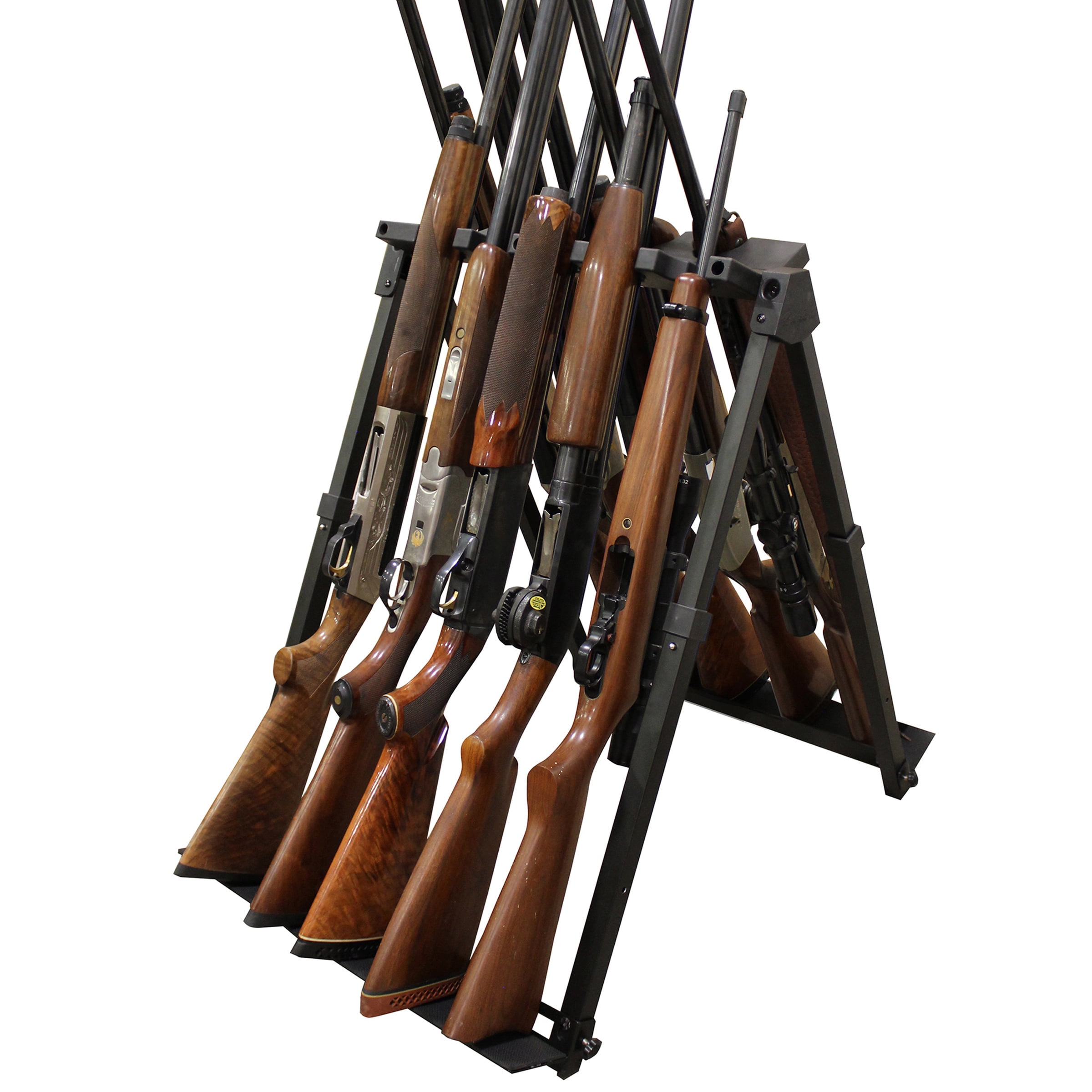 Rush Creek Creations Aluminum 10 Gun Stand Fold & Go with Carry Bag