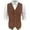 Coffee, variant on JASGOOD Men's Suit Vest Vintage Suede Leather Western Cowboy Waistcoat Coffee