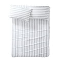thumbnail image 3 of Truly Soft Ticking Stripe White and Grey Polyester 4-Piece King Sheet Set, stripe themed, for Men and Women, OEKO-TEX Certified Confidence, 3 of 6