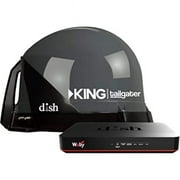 King KIGVQ4550 Portable Satellite TV Antenna Bundle with Dish Wally Receiver