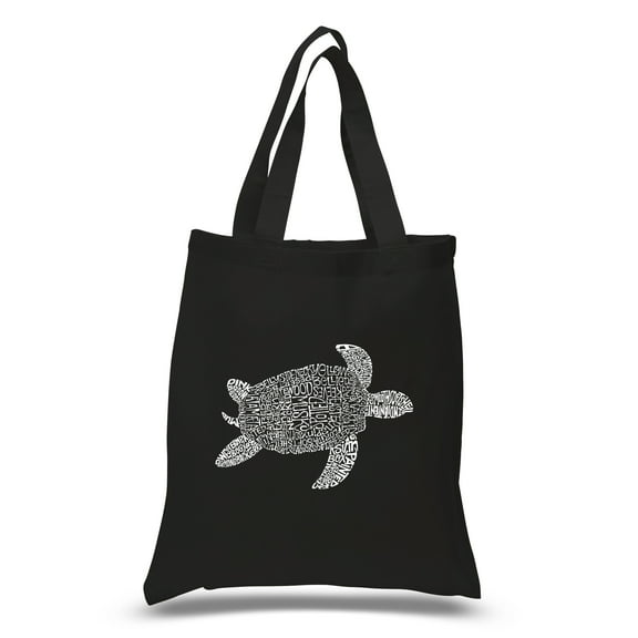 LA Pop Art Small Word Art Tote Bag - Turtle