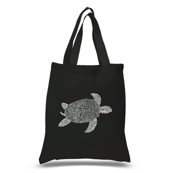 LA Pop Art Small Word Art Tote Bag - Turtle