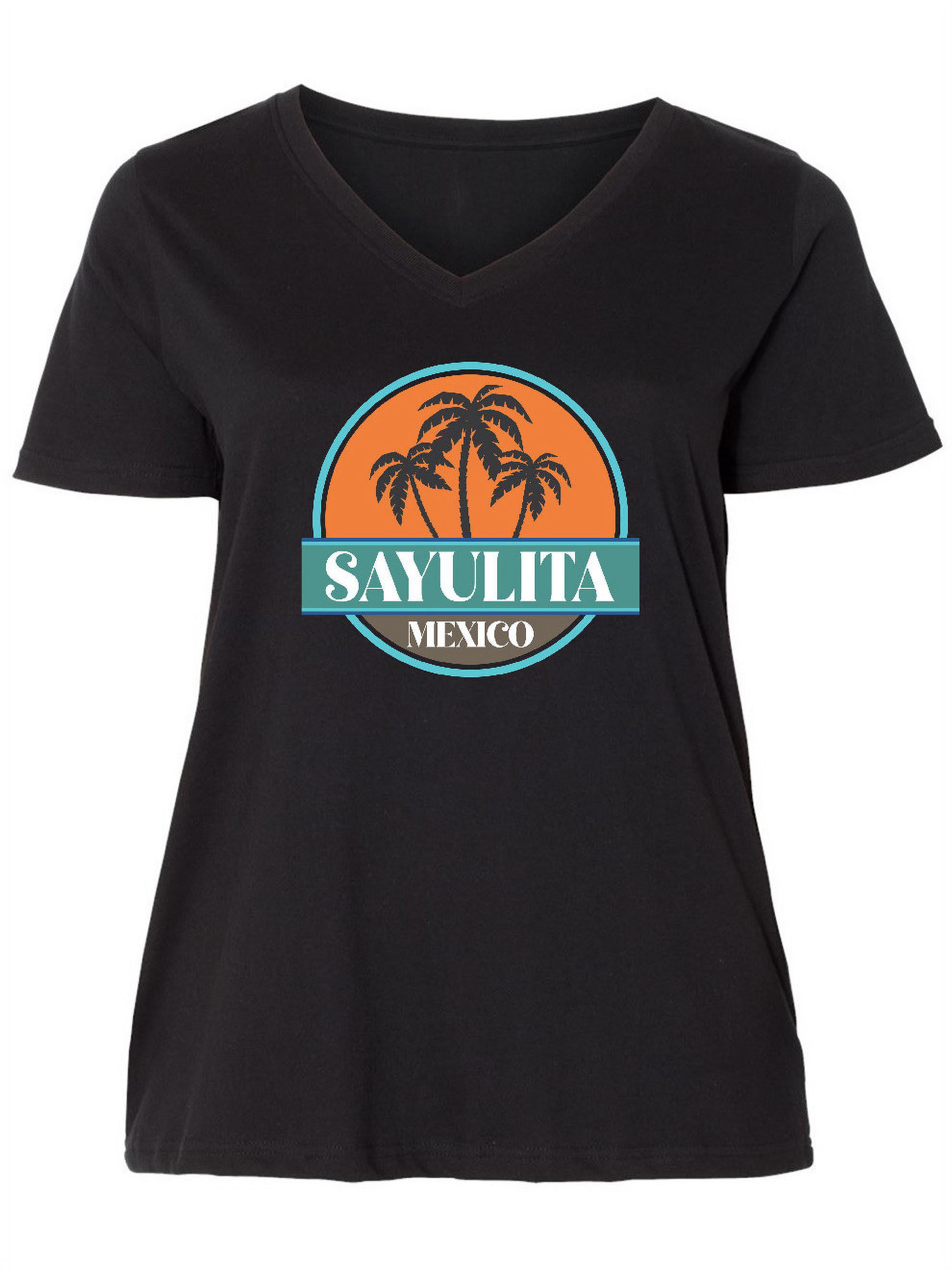 Inktastic Sayulita Mexico Vacation Souvenir Women's Plus Size V-Neck -  