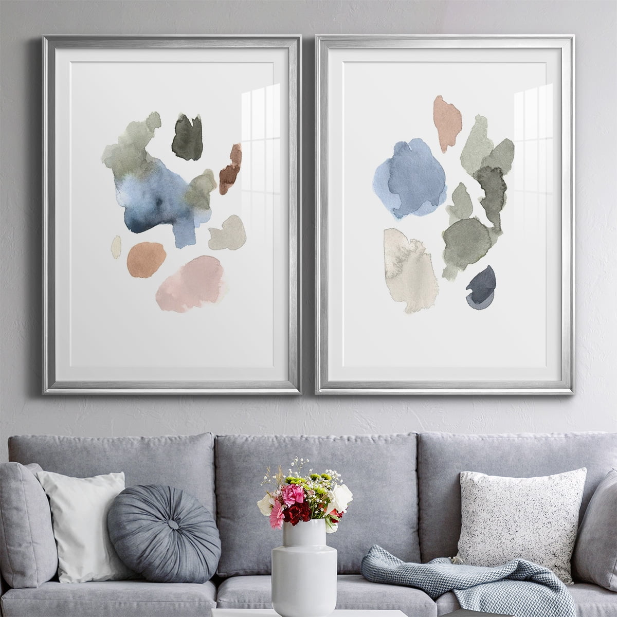 Wexford Home Fresh Start I Premium Framed Print, 18.5" x 24.5" - Ready to Hang, Silver (Set of 2)