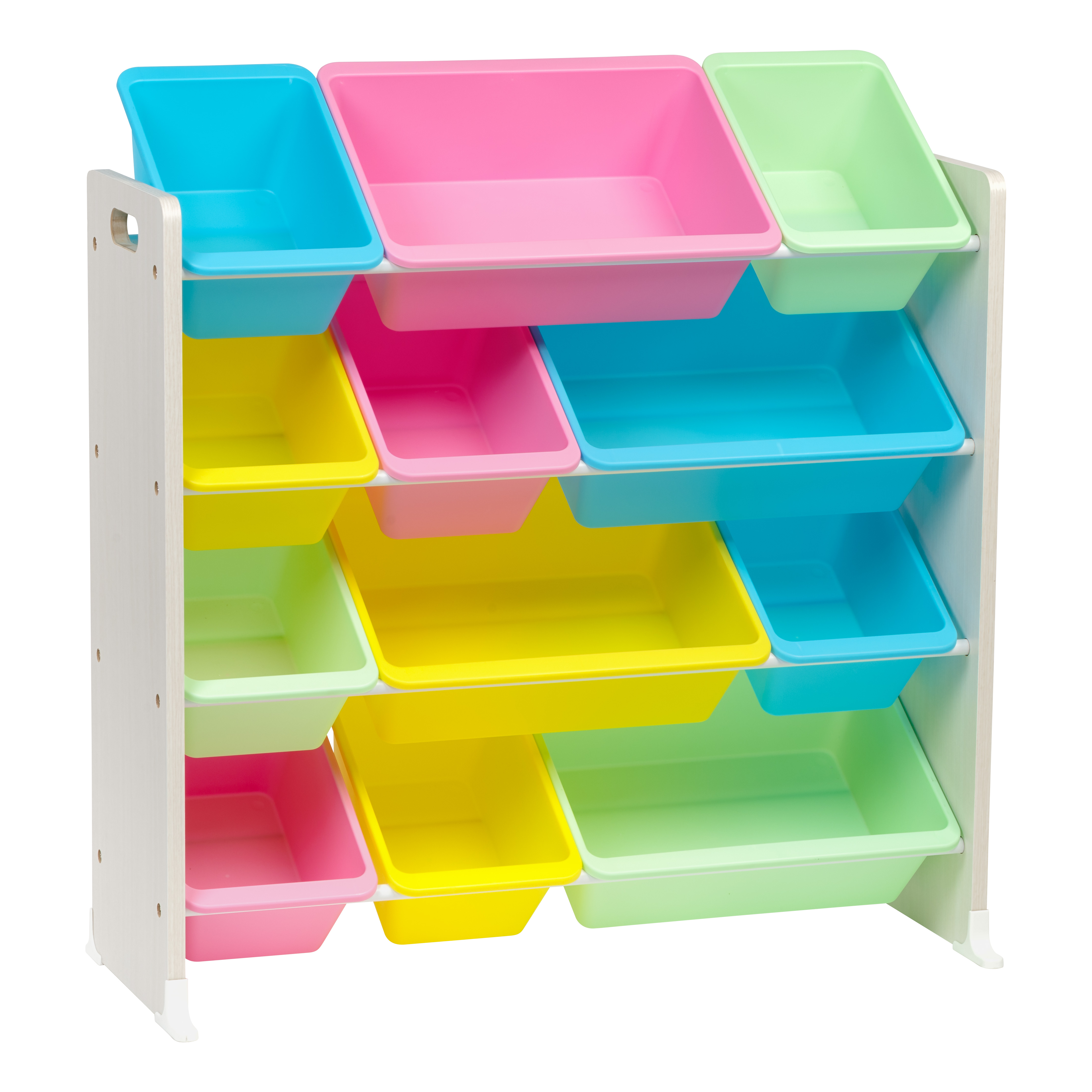 IRIS 4-Tier Storage Bin Rack, Pastel