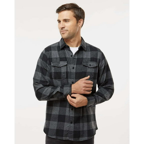 Burnside Yarn-Dyed Long Sleeve Flannel Shirt