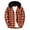 03-Orange, variant on Hooded Jackets for Men Long Sleeve Button Down Plaid Hoodie Shirts with Chest Pocket Fall Winter Layering Coats
