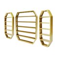 thumbnail image 6 of ToppiJoy Wall-Mounted Nail Polish Rack, Octagonal Nail Polish Shelf for Home Spa Nail Salon Shop Gold, 6 of 25