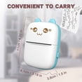 thumbnail image 2 of Mini Portable Bluetooth Thermal Printer, Mobile Photo Pocket Printer, Compatible with Android/iOS, 10 Paper Rolls - Pink, 2 of 5