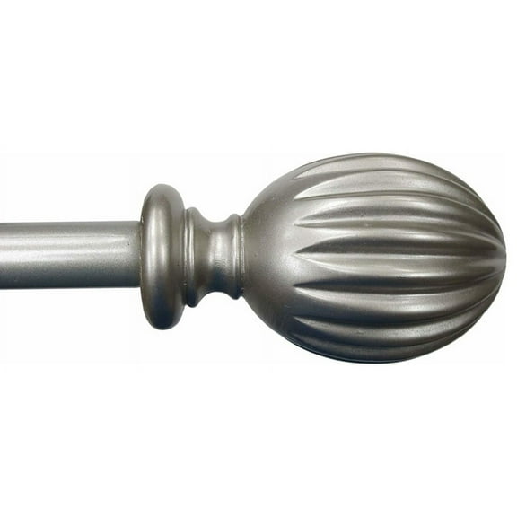 Urbanest Fluted Egg Ball Curtain 3/4" Rod, With Pewter Rod, 48"-84"