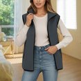 thumbnail image 2 of Gaexia Vest for Women ,Winter Thermal Reversible Vest Heavyweight Warm Lined Outerwear Jacket Alternative Core Insulation Activewear, 2 of 4