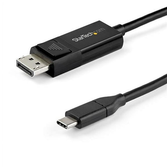 StarTech.com CDP2DP142MBD 6.6ft. (2 m) USB-C to DisplayPort 1.4 Cable, Bi-Directional - Black