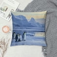 thumbnail image 2 of Orinice Penguins Ice Floes Graphic Decorative Cushion Throw Pillow Cover for Home Couch Living Room Bed Sofa - Winter Season High-quality 1PC 22x22in, 2 of 5