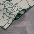 thumbnail image 5 of World Rug Gallery Modern Floral Flowers Textured Flat Weave Indoor/Outdoor Door Mat - GREEN 2'x3', 5 of 8